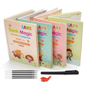 Magic Book pack of 4pcs with 10 refill